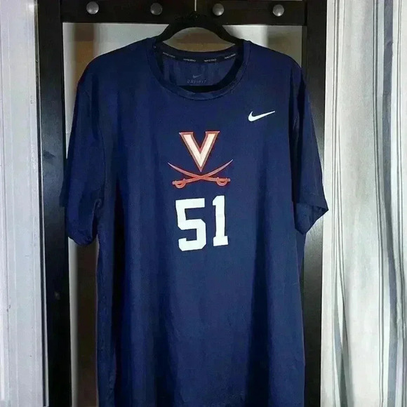 University of Virginia UVA Cavaliers Football Team Player #51 Nike T-Shirt XL‎ - Picture 2 of 9